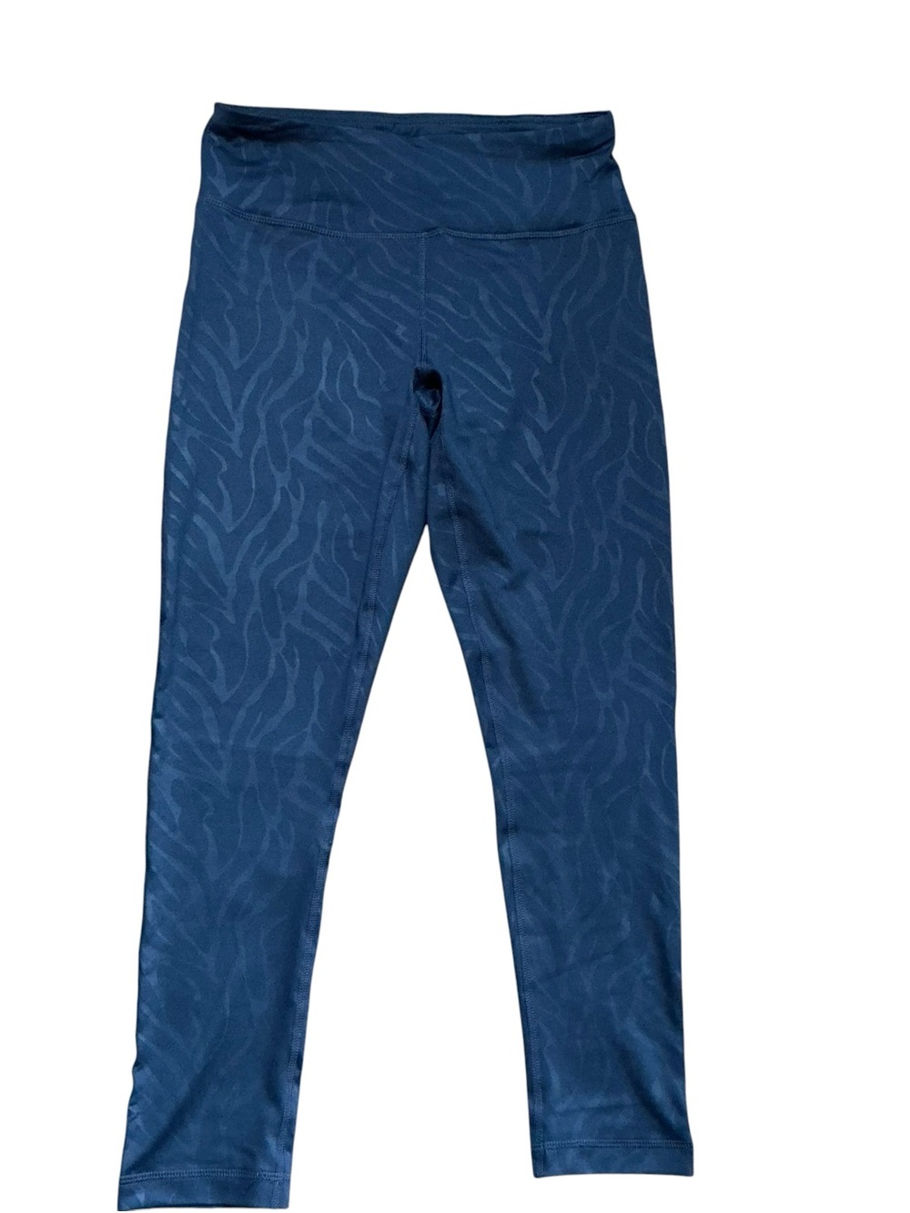 VOGO Athletica Navy Tonal Zebra-Print Leggings